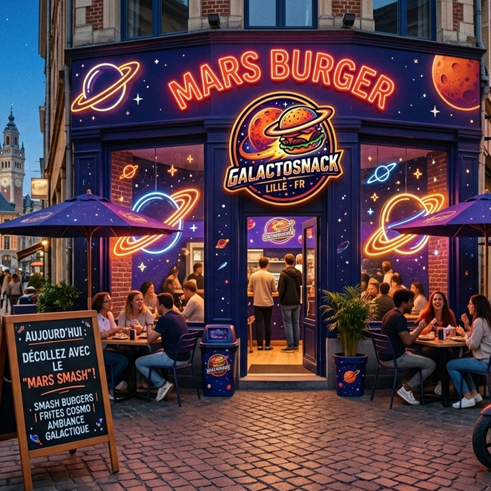 Mars Burger fast food galactique de Lille