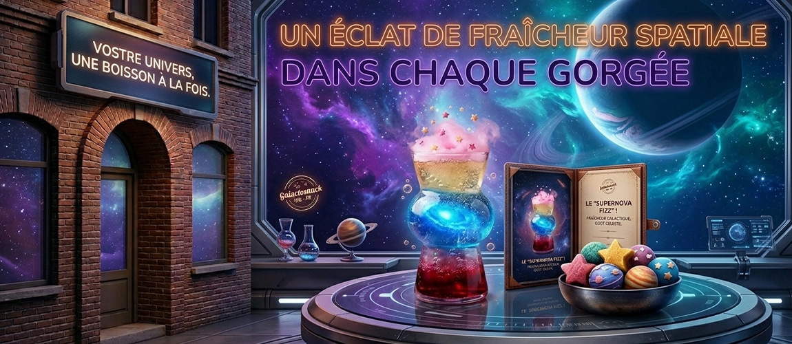 bannière Mars Burger - Galactosnack - Boisson cosmique